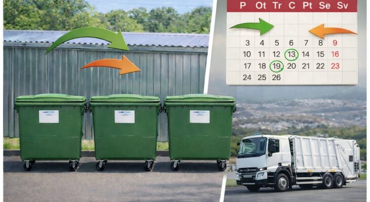 Atkritumu konteineru maiņa un grafika izmaiņas | Konteineru noma un piegāde